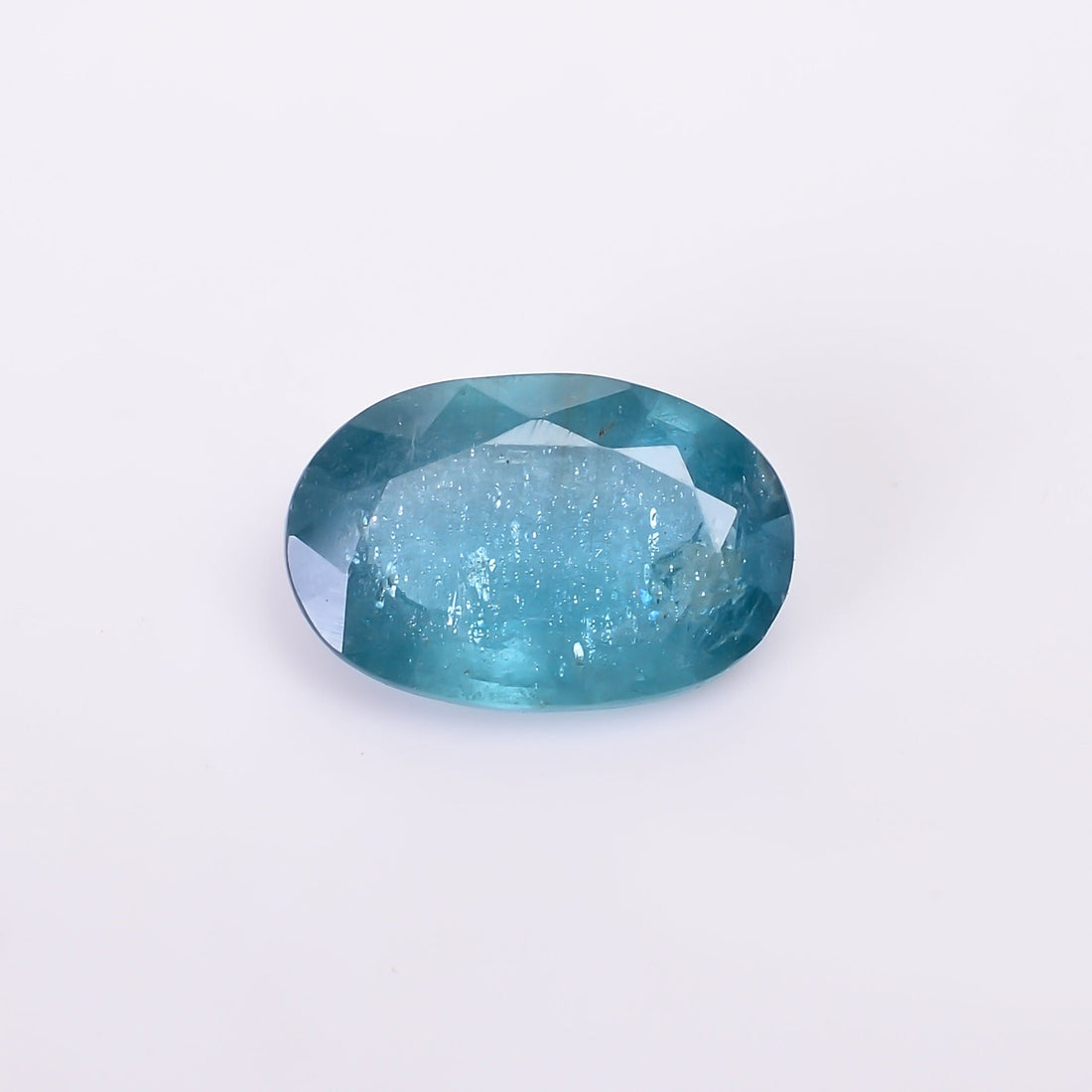natural blue kyanite oval shape cut stone loose gemstone