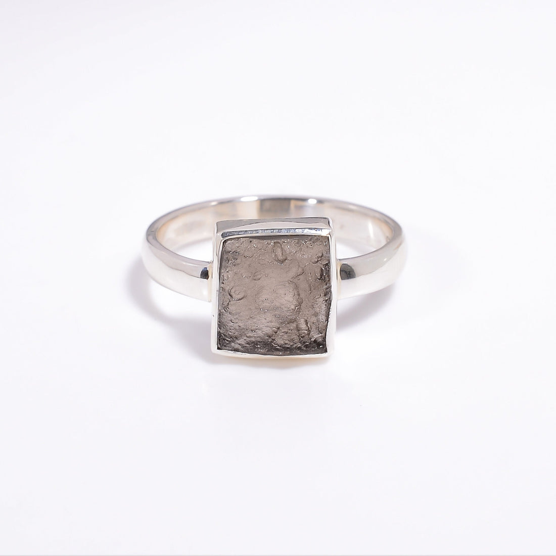 natural agni manitite rough top square shape ethnic handmade 925 sterling silver mens ring 13 75 us 6 3 gms y 7780