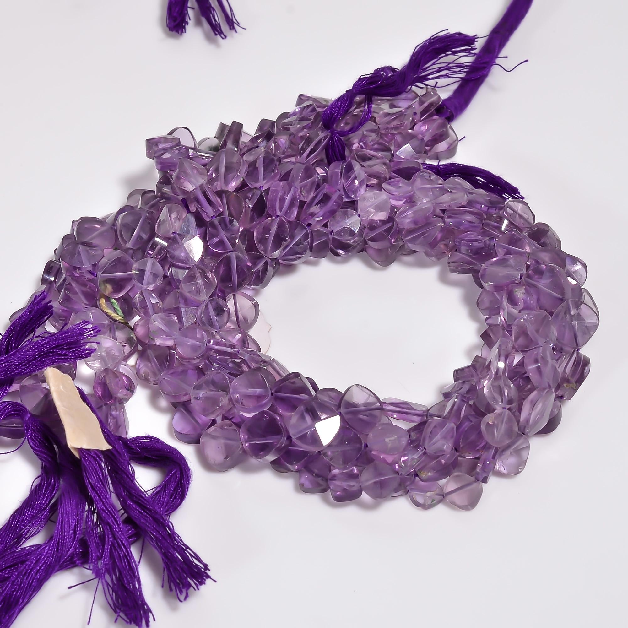 amethyst natural gemstone cushion shape smooth 