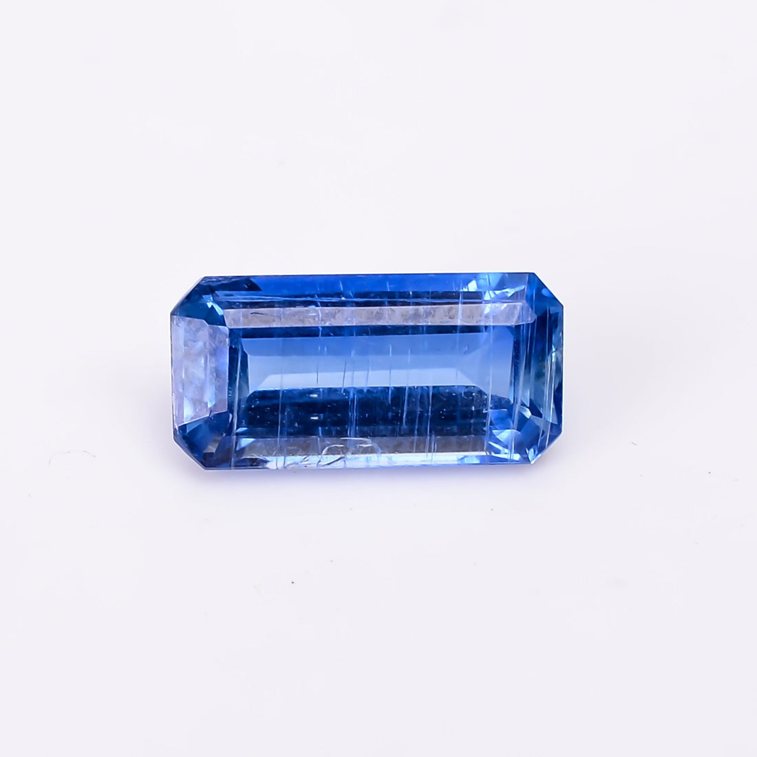 natural blue kyanite radiant shape cut stone loose gemstone