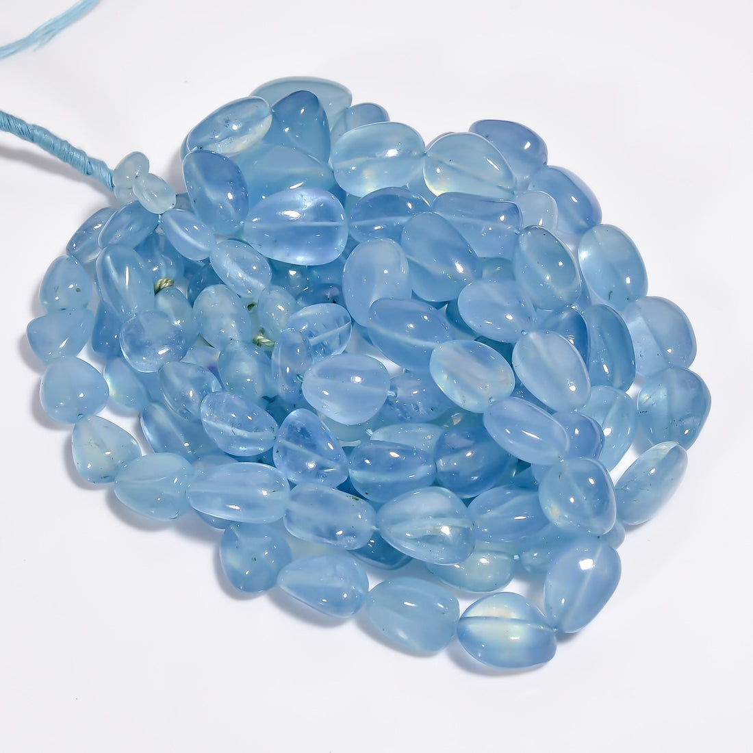 aquamarine stabalised natural gemstone tumbled shape smooth 
