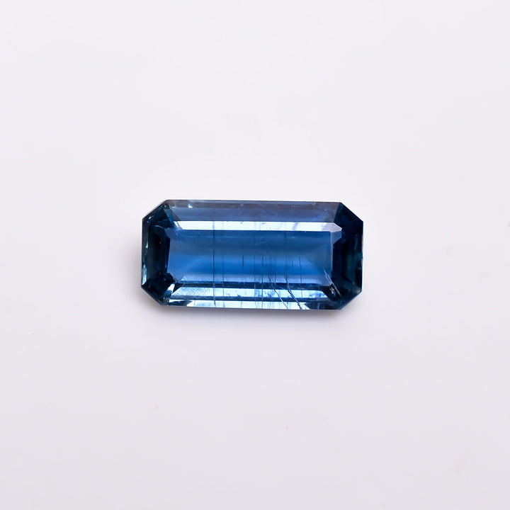 natural blue kyanite radiant shape cut stone loose gemstone