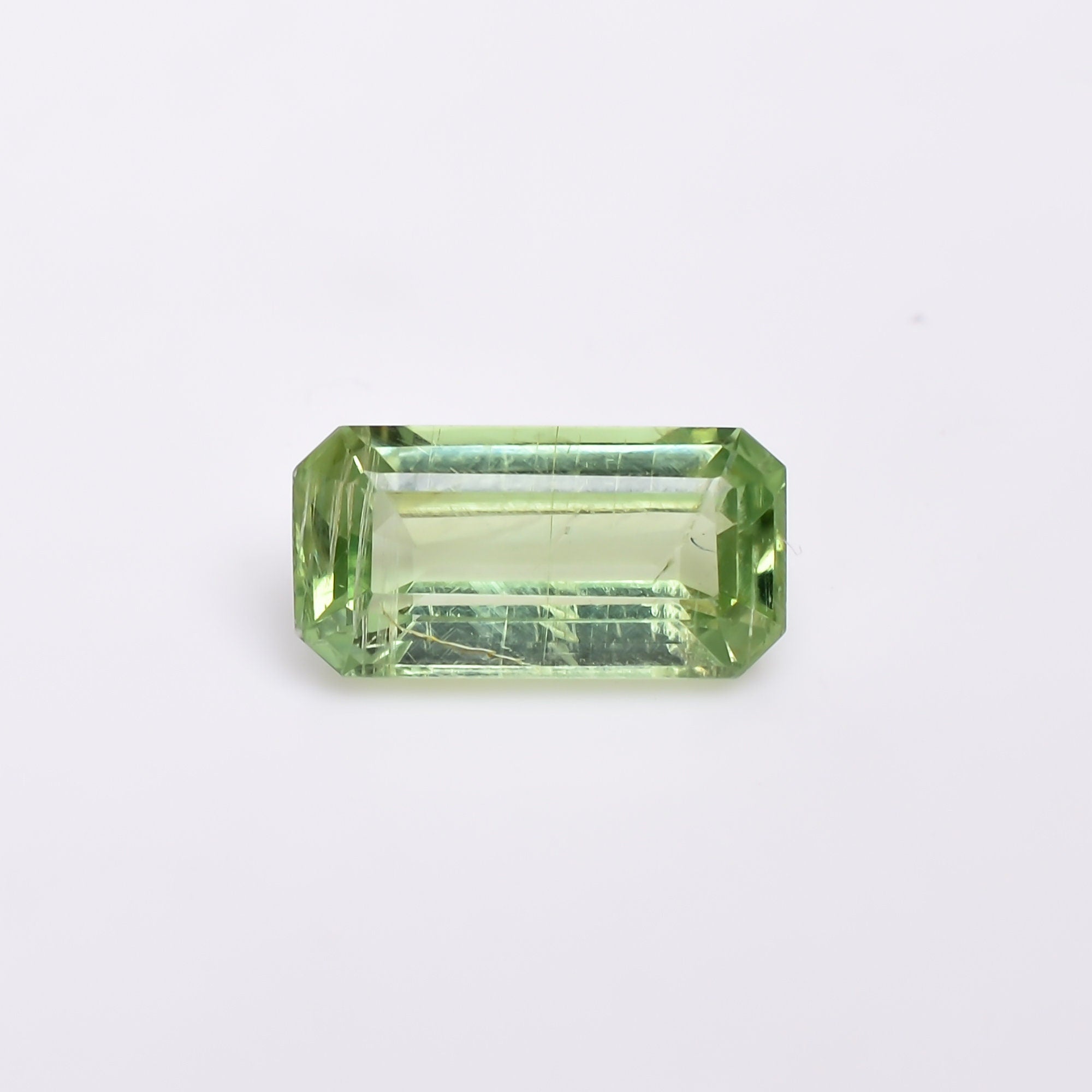 natural green mint kyanite radiant shape cut stone loose gemstone