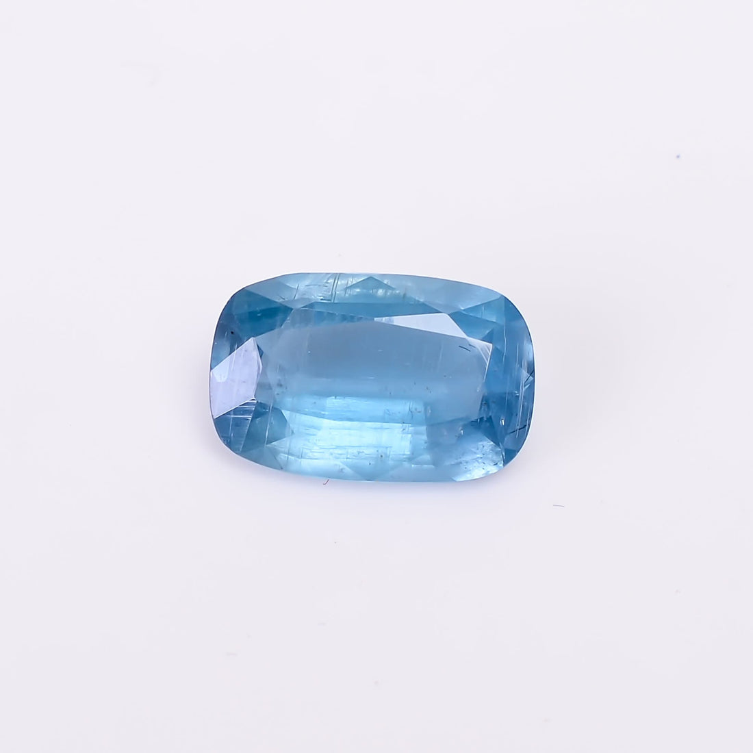 natural blue kyanite radiant shape cut stone loose gemstone