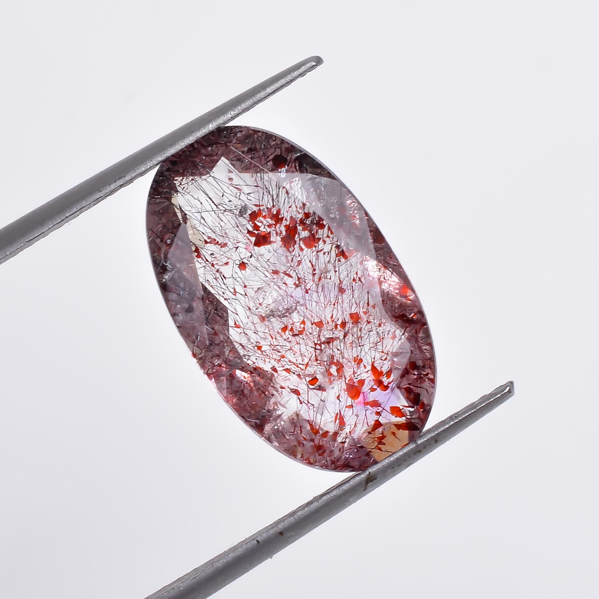 elestial quartz oval shape natural cut stone loose gemstone