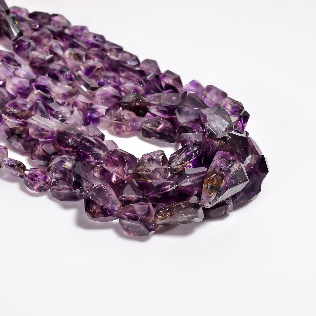 elestial amethyst natural gemstone tumbled shape faceted 