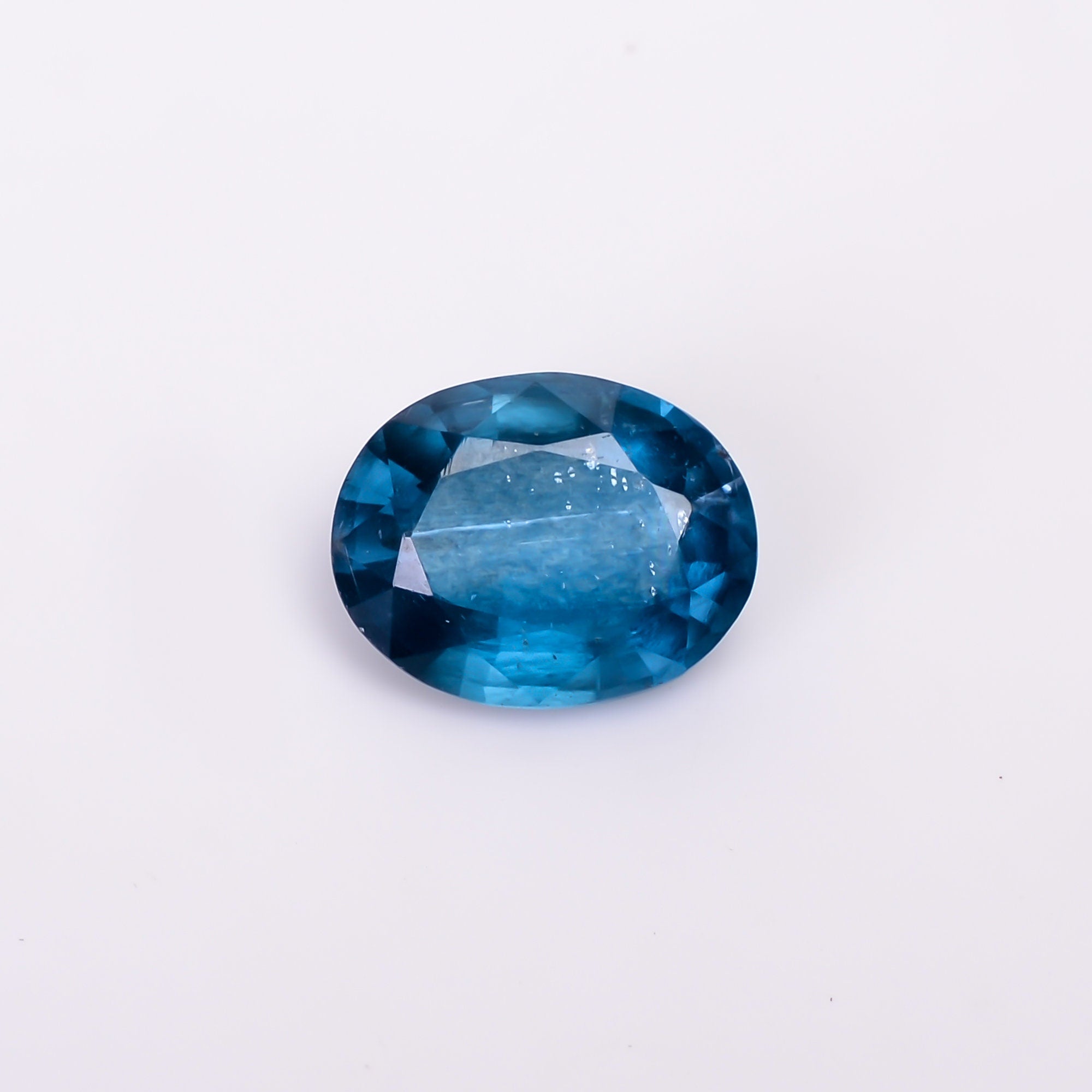 natural blue kyanite oval shape cut stone loose gemstone