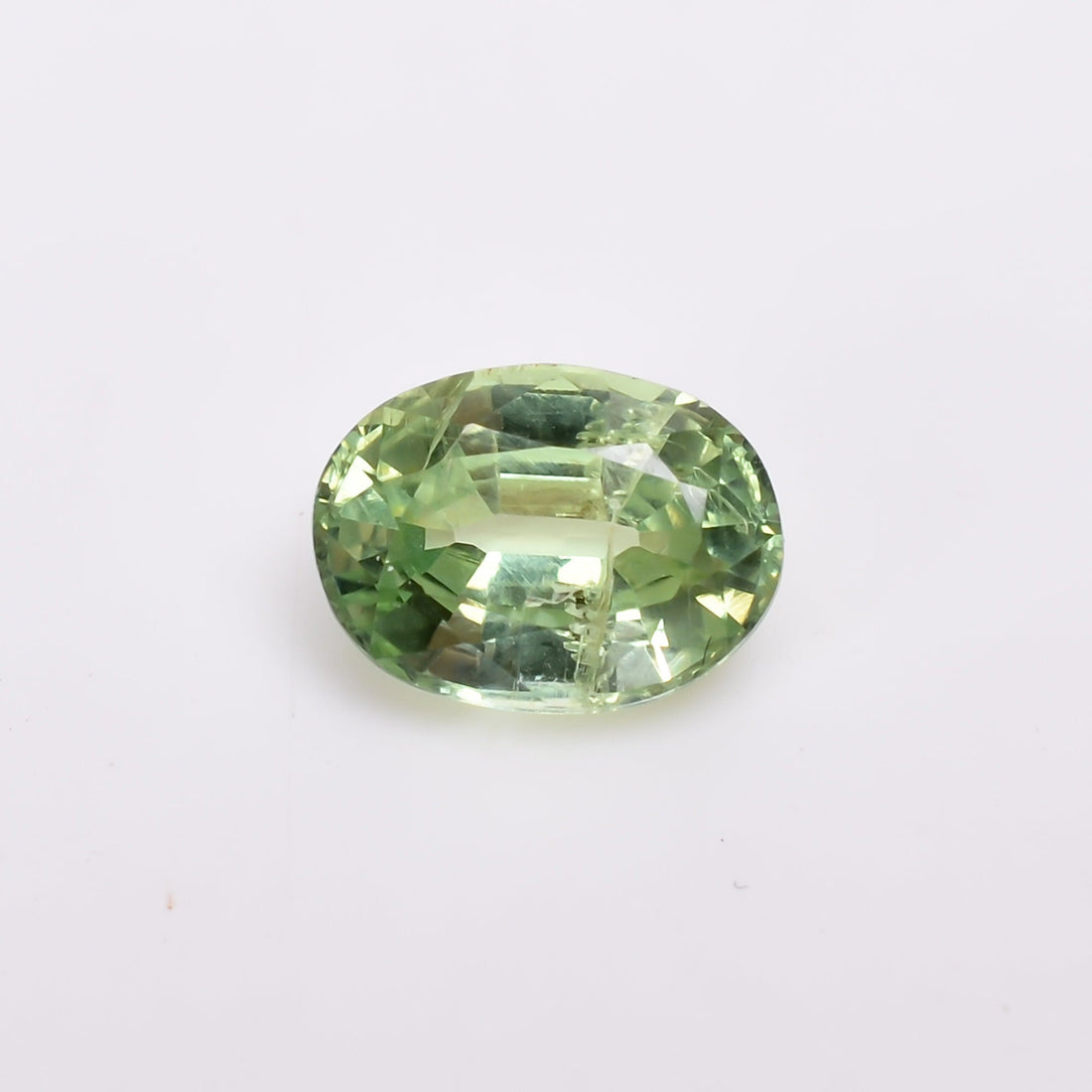 natural green kyanite oval shape cut stone loose gemstone