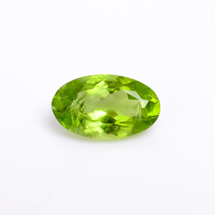 peridot natural oval shape cut stone loose gemstone
