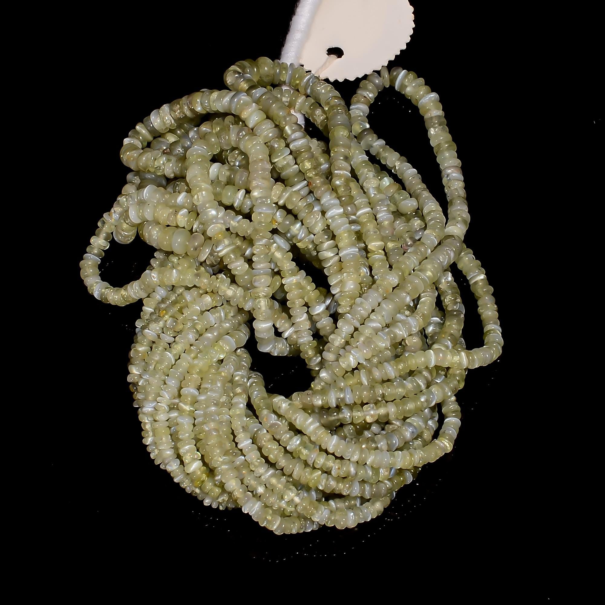 chrysoberyl cats eye natural gemstone rondelle shape smooth