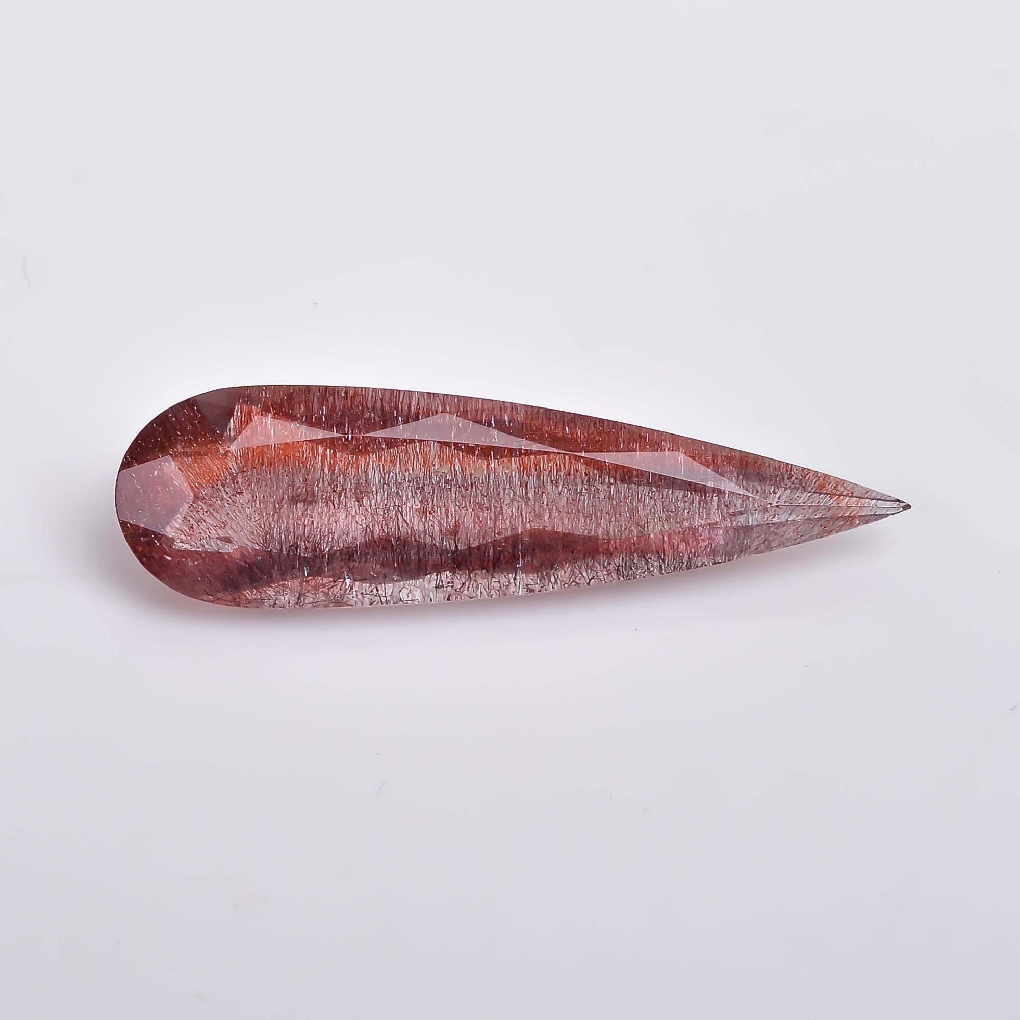 natural elestial quartz pear shape cut stone loose gemstone