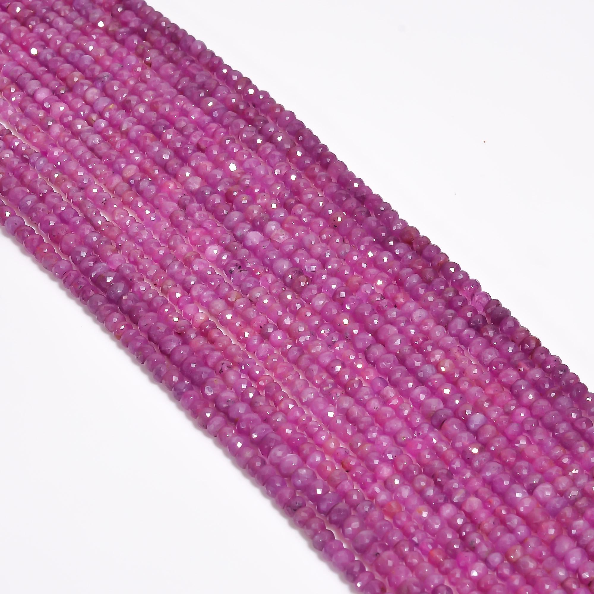 ruby natural gemstone rondelle shape faceted 