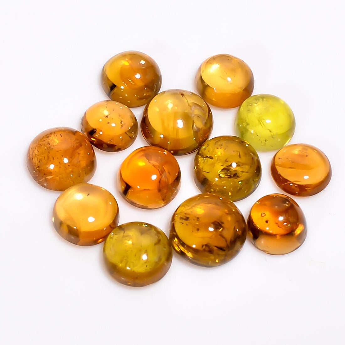 tourmaline round shape cabochon loose gemstone 13 pcs lot