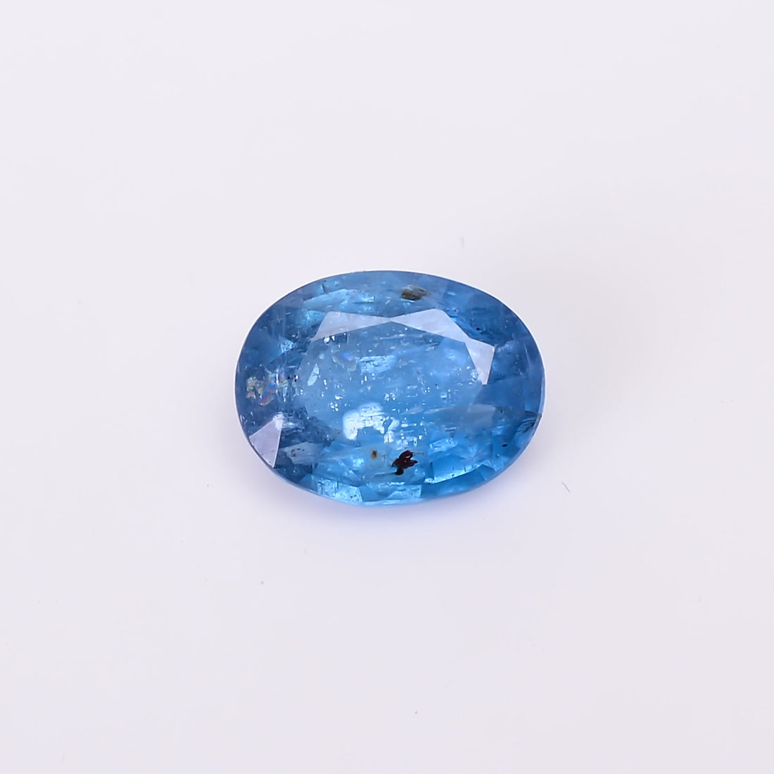 natural blue kyanite oval shape cut stone loose gemstone