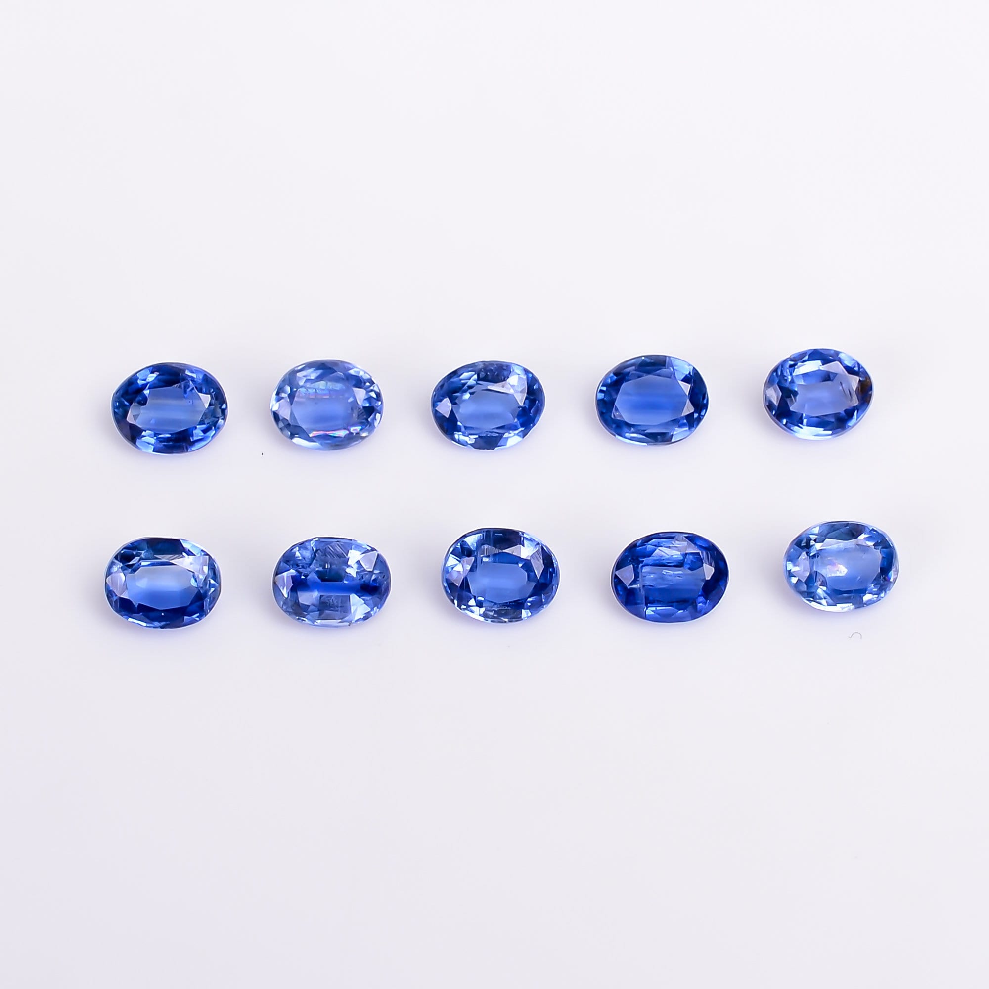 blue kyanite oval shape cut stone loose gemstone 10 pcs