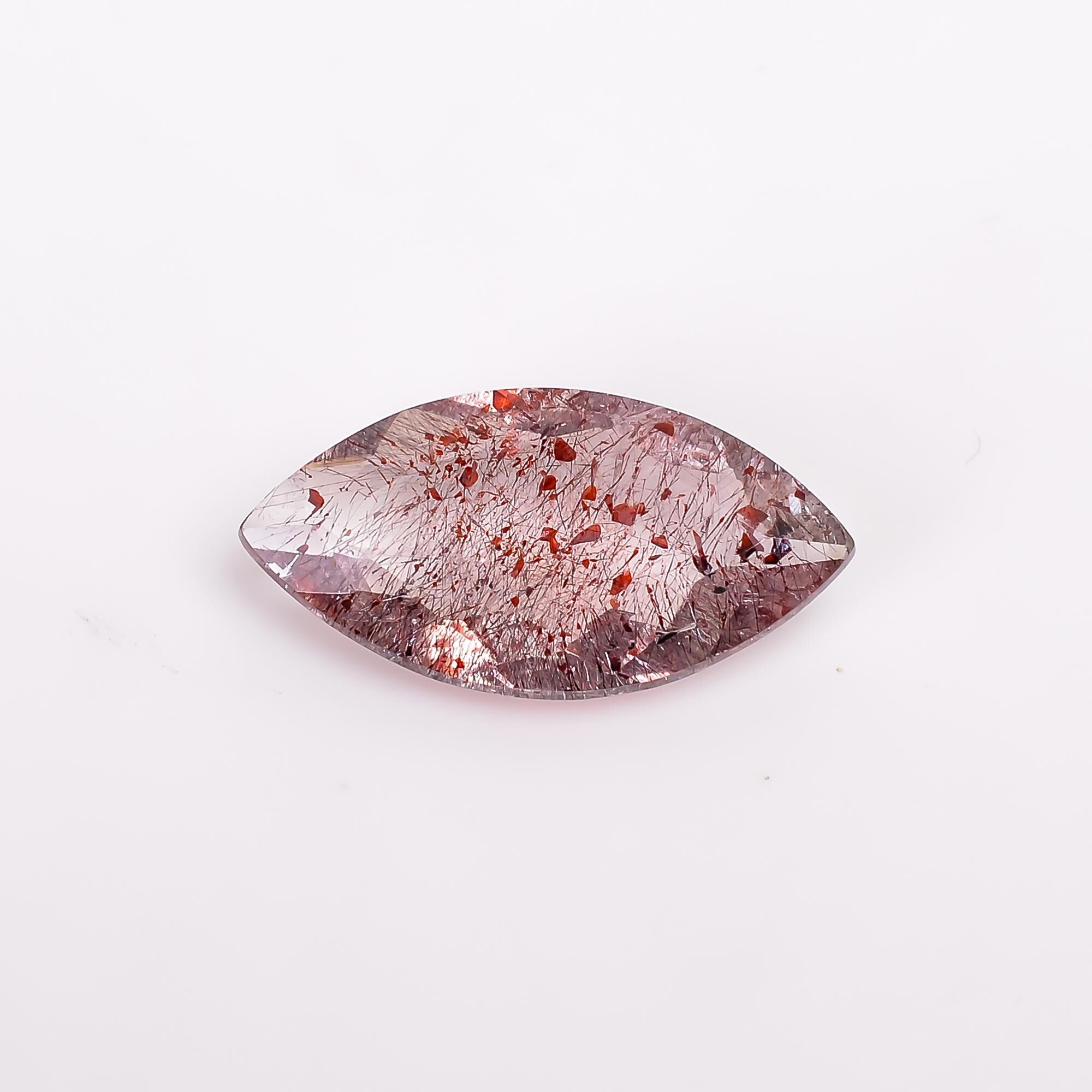 natural elestial quartz marquise shape cut stone loose gemstone