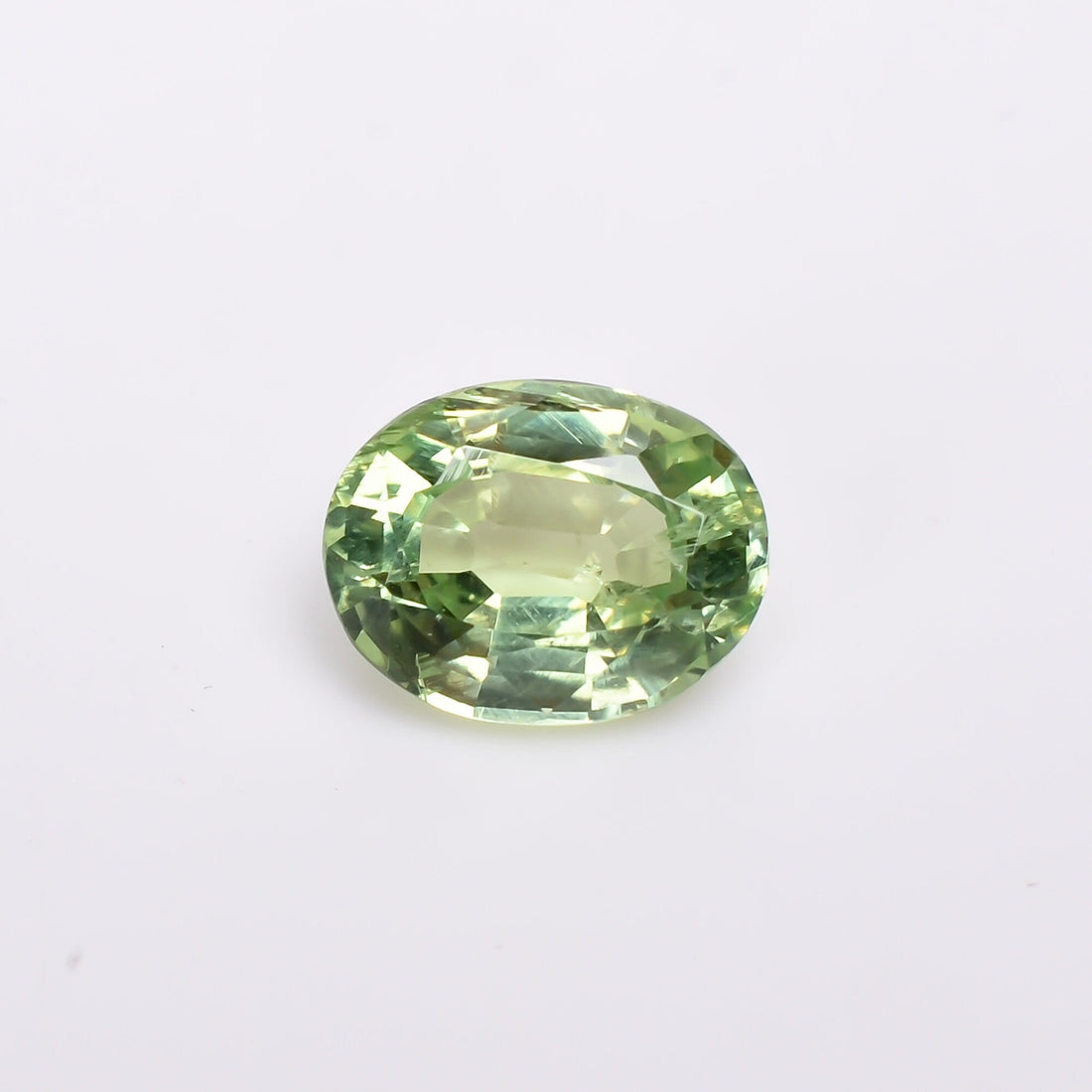 natural green kyanite oval shape cut stone loose gemstone
