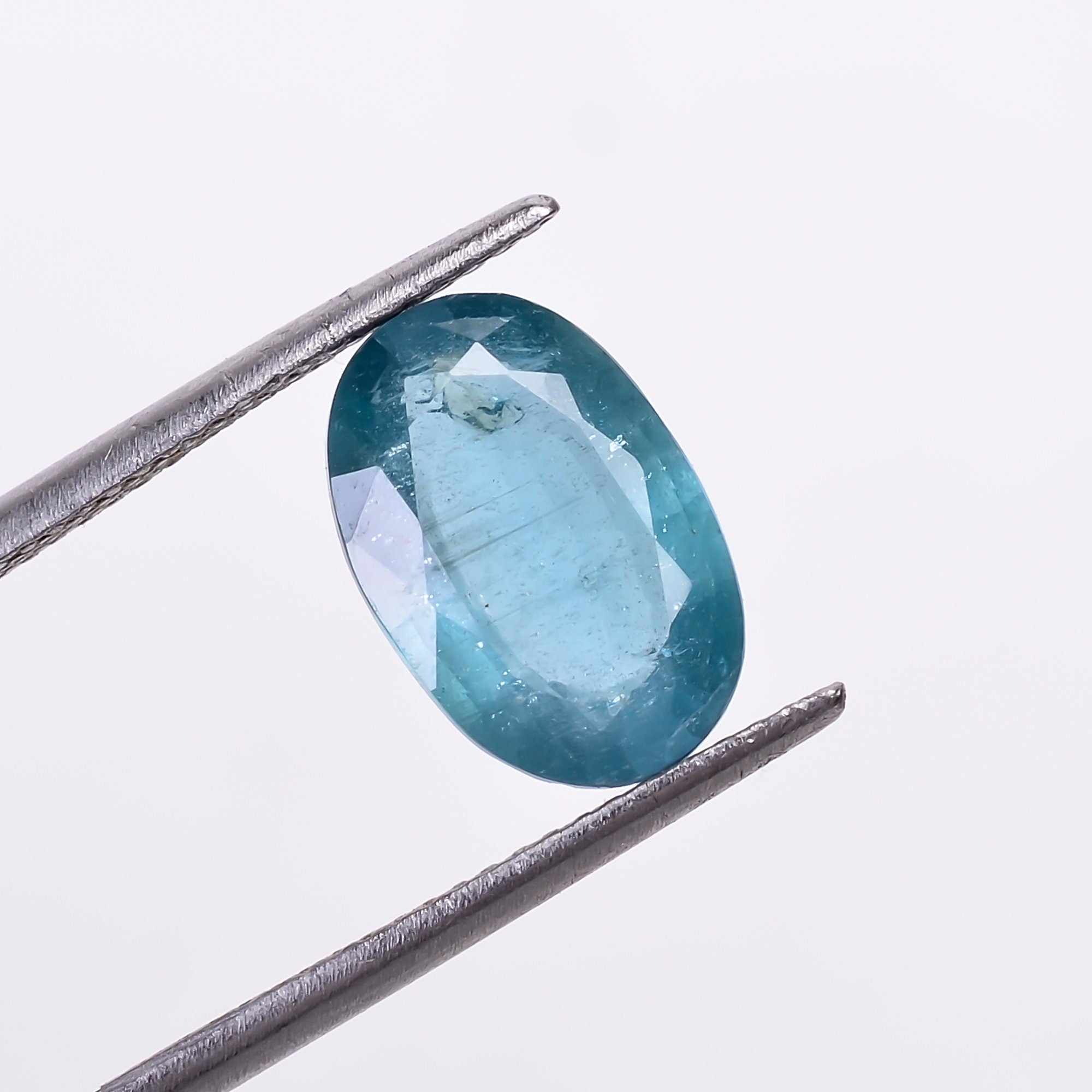 natural blue kyanite oval shape cut stone loose gemstone