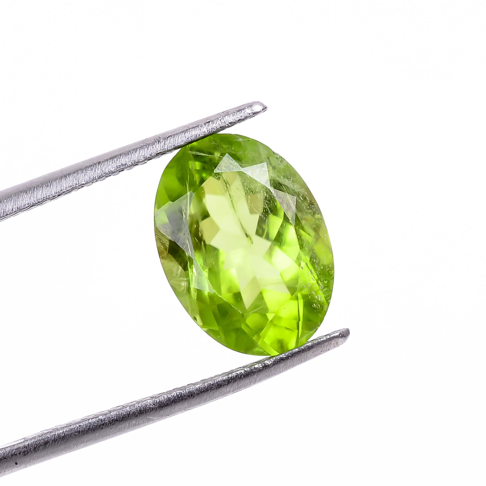 peridot natural oval shape cut stone loose gemstone