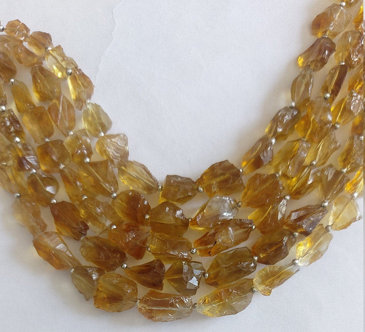 citrine rough stone beads citrine rough stone 8inch necklace citrine rough stone