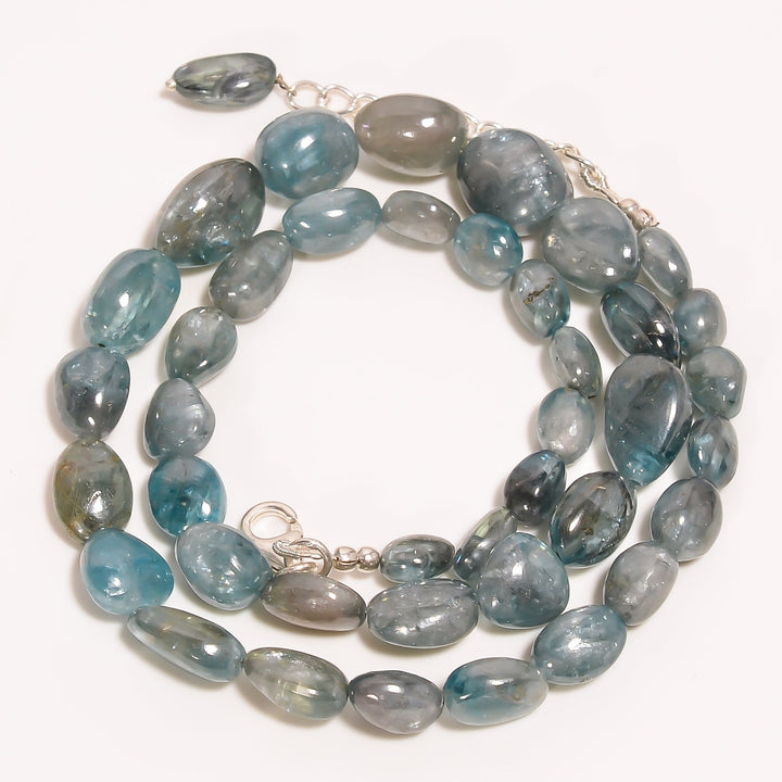 zircon natural gemstone tumbled shape smooth beads necklace 