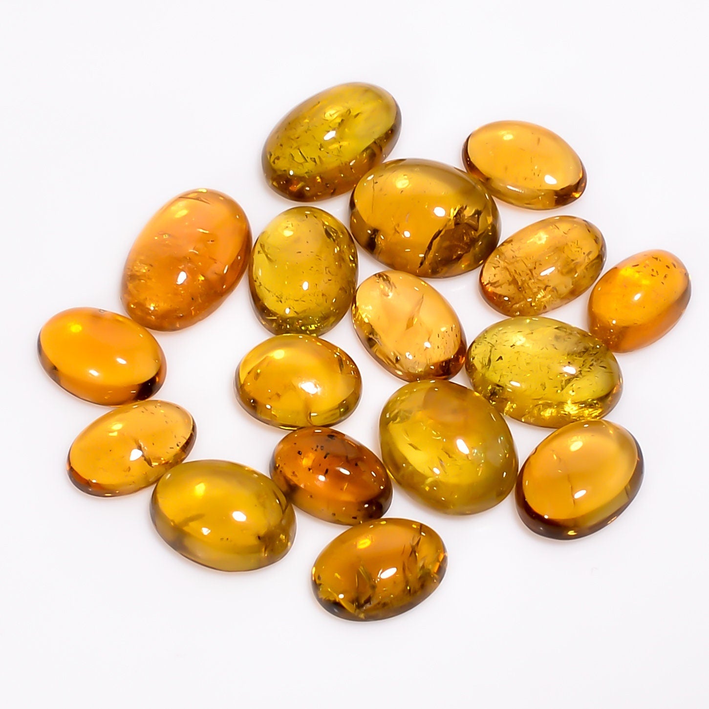 tourmaline oval shape cabochon loose gemstone 17 pcs lot