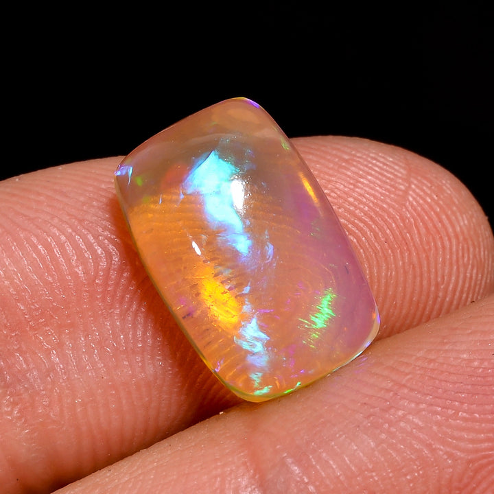 ethiopian opal natural radiant shape cabochon loose gemstone