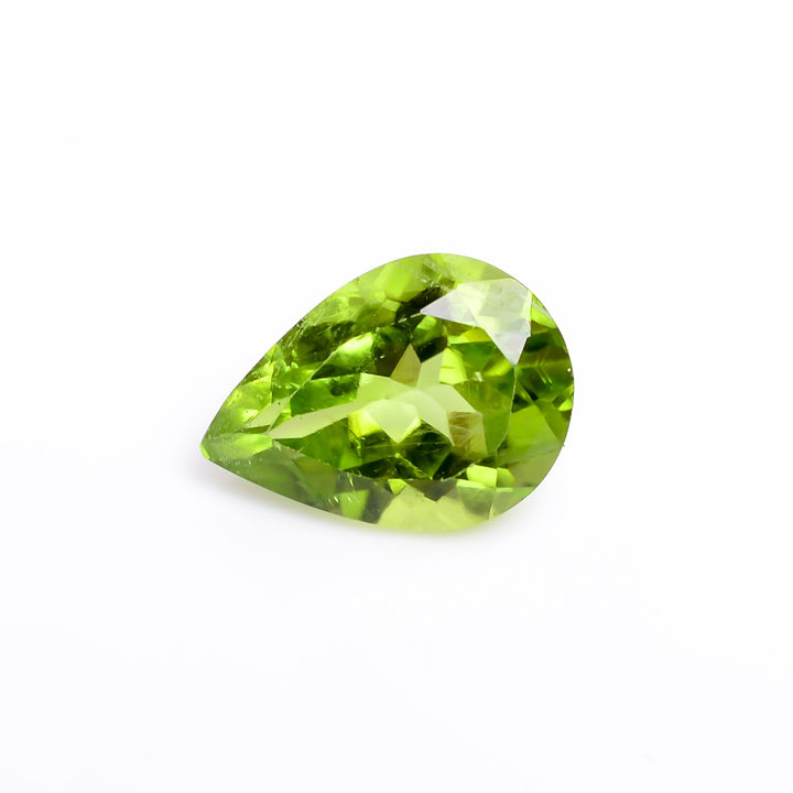 peridot natural pear shape cut stone loose gemstone