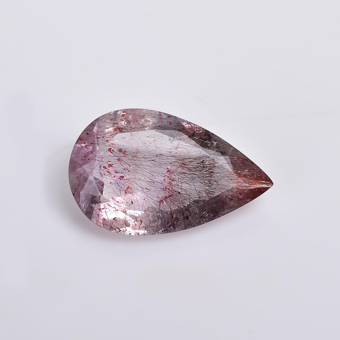 elestial quartz pear shape natural cut stone loose gemstone