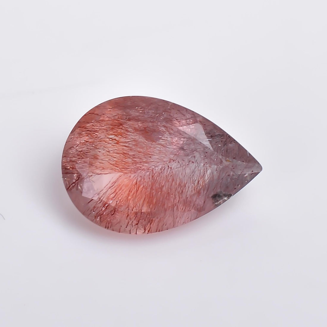 natural elestial quartz pear shape cut stone loose gemstone