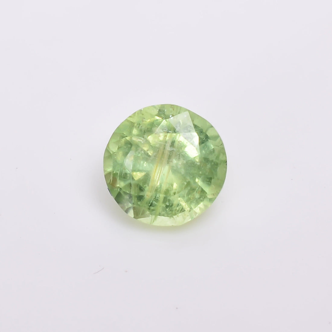 natural green kyanite round shape cut stone loose gemstone