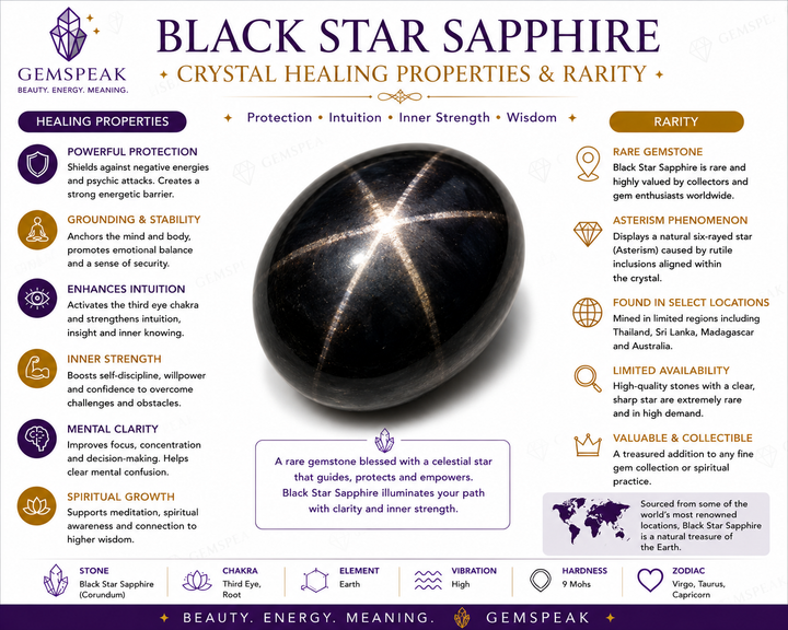Natural Black Star Sapphire Oval Shape Cabochon Loose Gemstone For Making Jewelry 20.5 Ct. 16X13X9 mm Y-3642