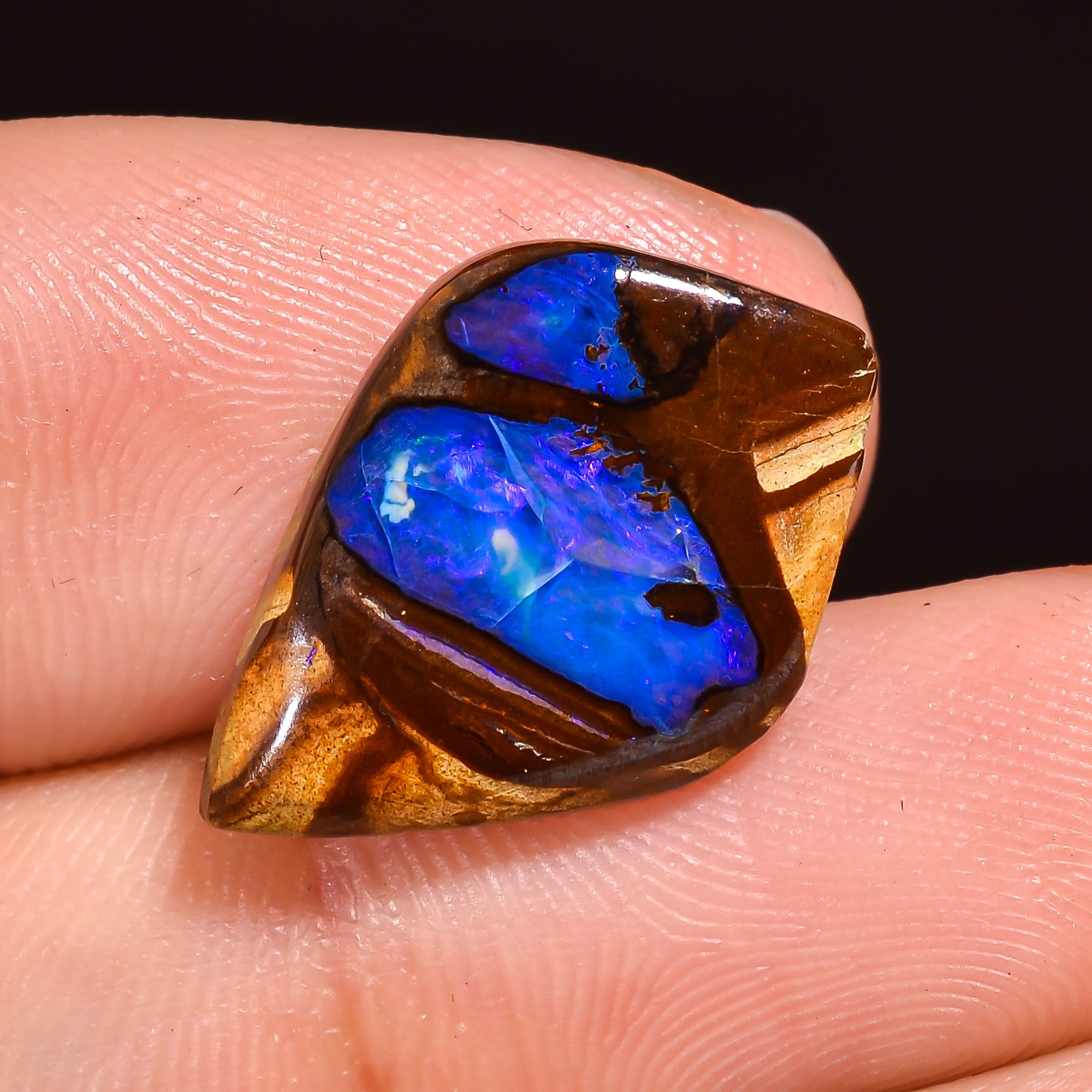 Natural Boulder Opal Fancy Shape Cabochon Loose Gemstone 17X11X3 mm 6.5 Ct.OP-199