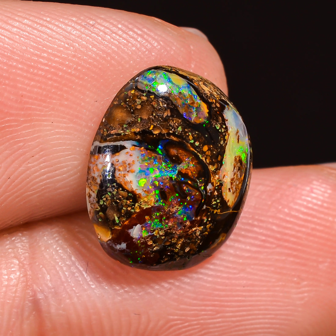 Natural Boulder Opal Fancy Shape Cabochon Loose Gemstone 12X9X3 mm 4 Ct.OP-236