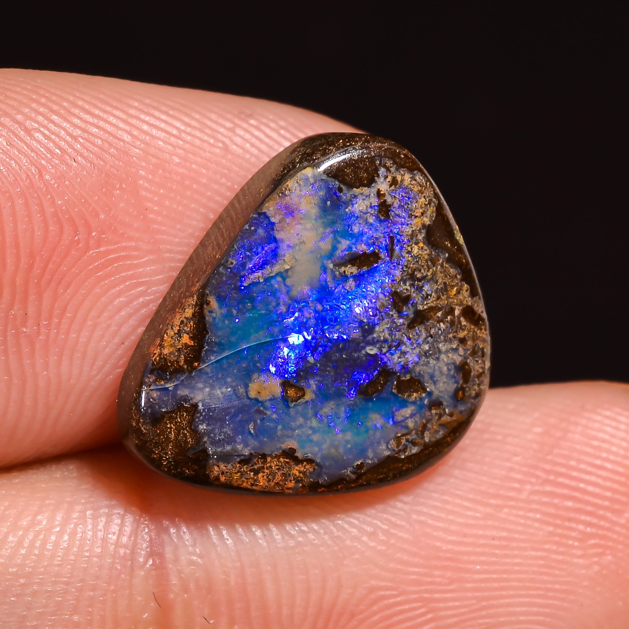 Natural Boulder Opal Fancy Shape Cabochon Loose Gemstone 14X11X3 mm 7.5 Ct.OP-238