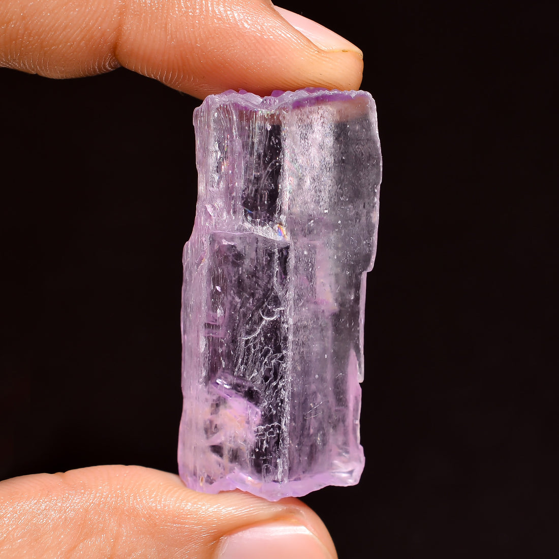 Natural Kunzite Pencil Shape Loose Gemstone Rough For Making Jewelry 64 Ct. 42X19X7 mm 100% Natural Raw Gemstone S-1422