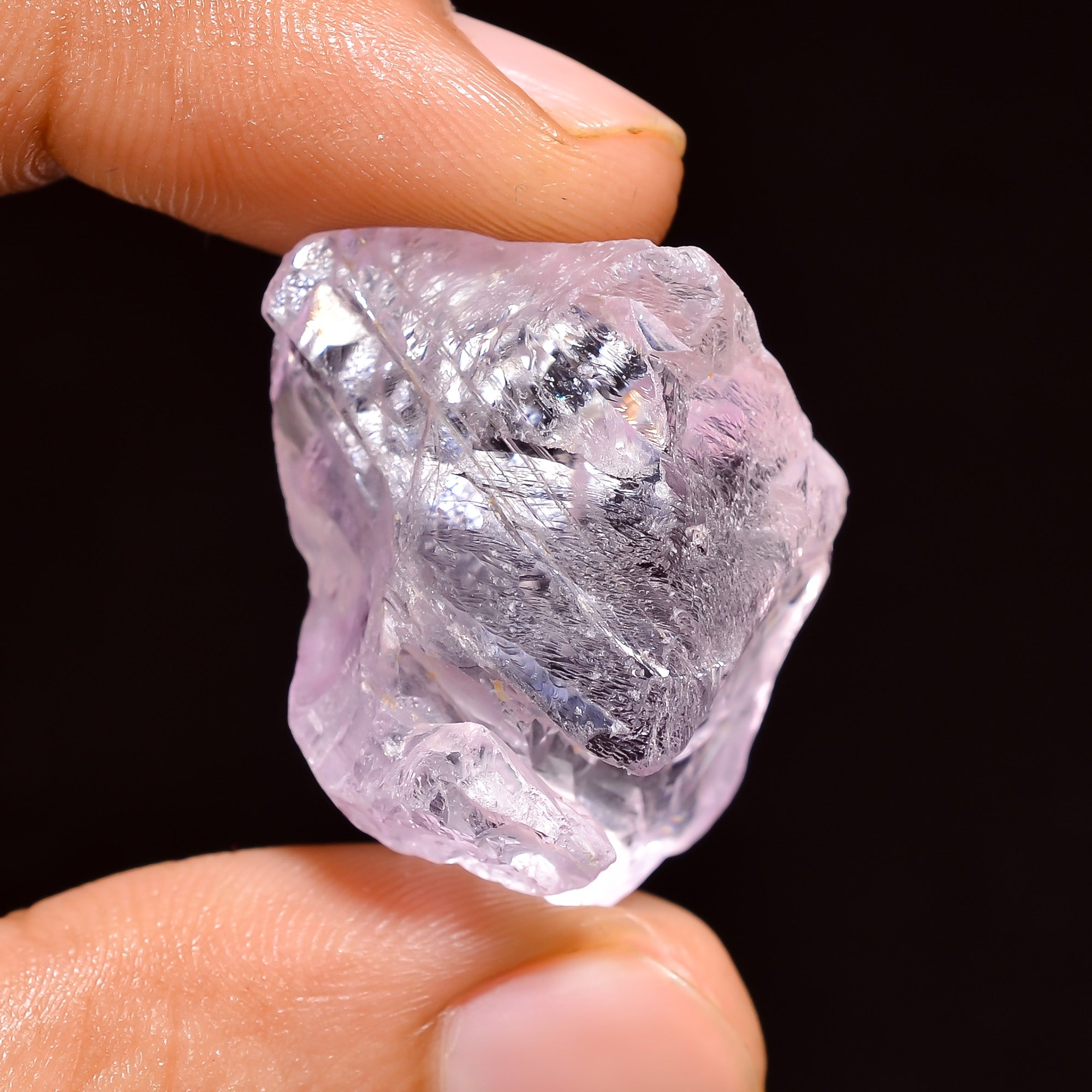 Natural Kunzite Loose Gemstone Rough For Making Jewelry 64.5 Ct. 27X22X16 mm 100% Natural Raw Gemstone S-1433