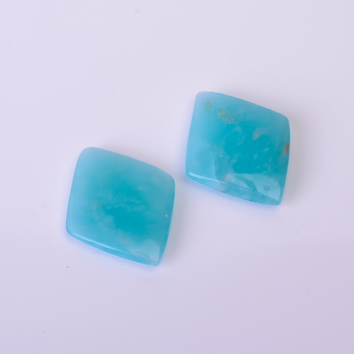 Natural Amazonite Flat Diamond Shape Faceted Loose Gemstone Pair For Making Earrings 14 Ct. 21X17X4 mm Y-10385