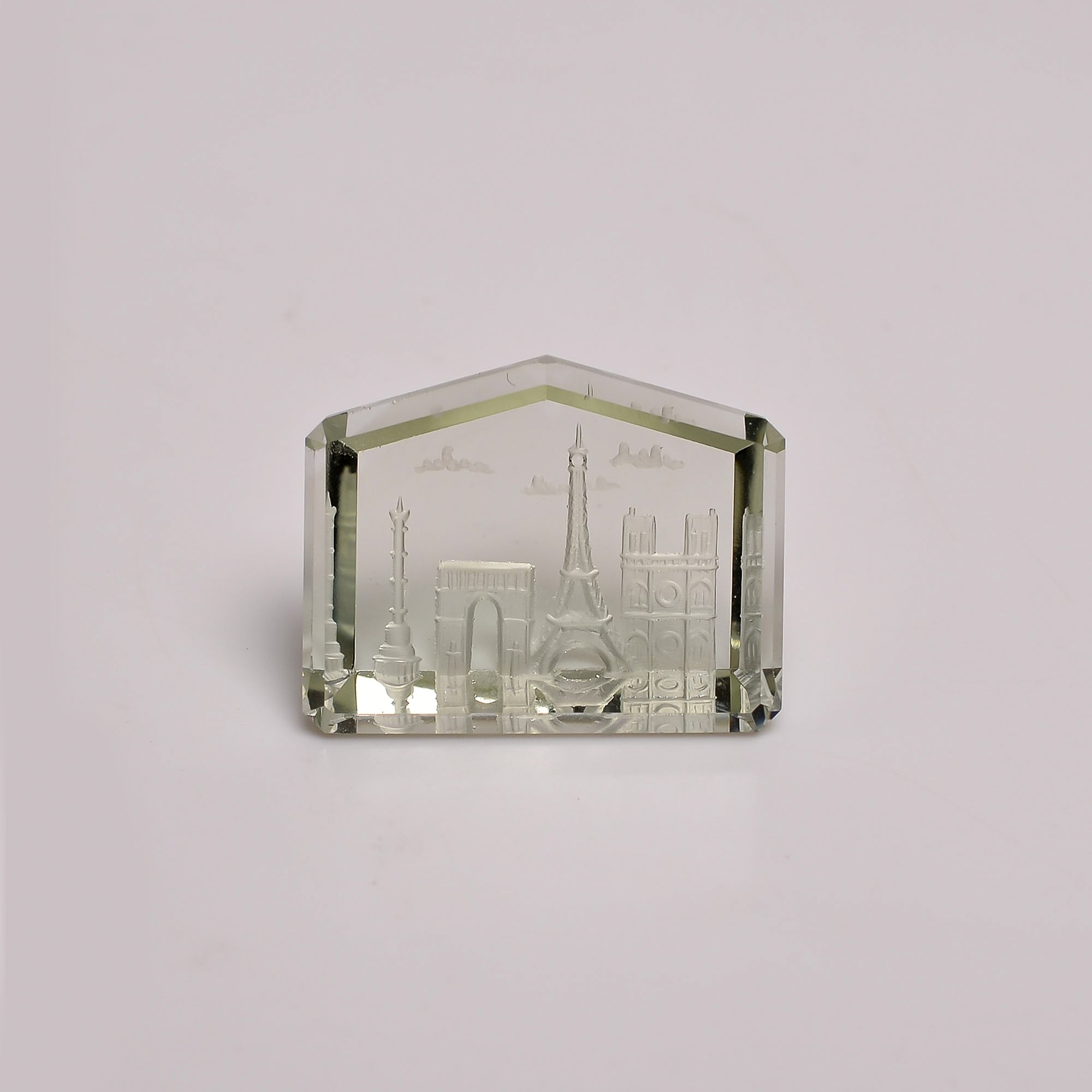 Natural Green Amethyst Fancy Shape Carved Loose Gemstone For Making Jewelry 33Ct. 24X19X7 MM Y-10628