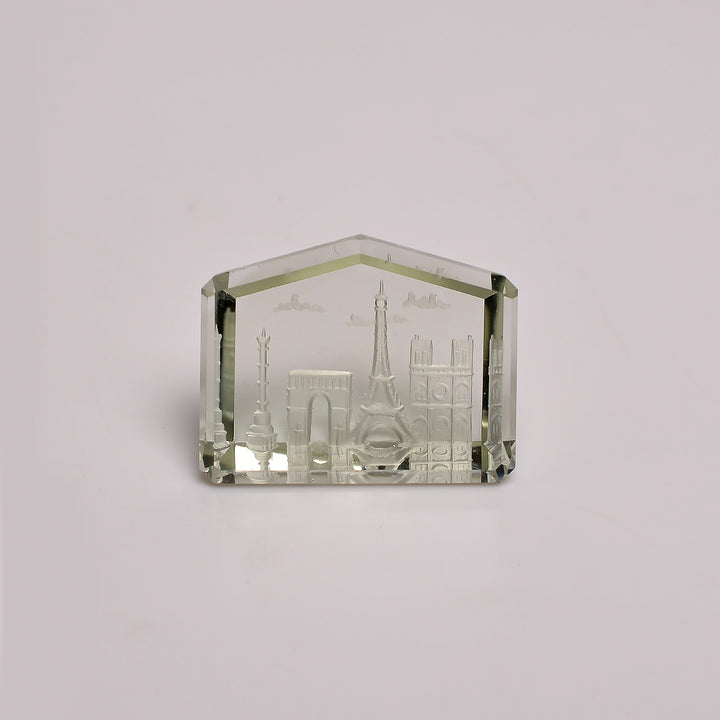 Natural Green Amethyst Fancy Shape Carved Loose Gemstone For Making Jewelry 33Ct. 24X19X7 MM Y-10628