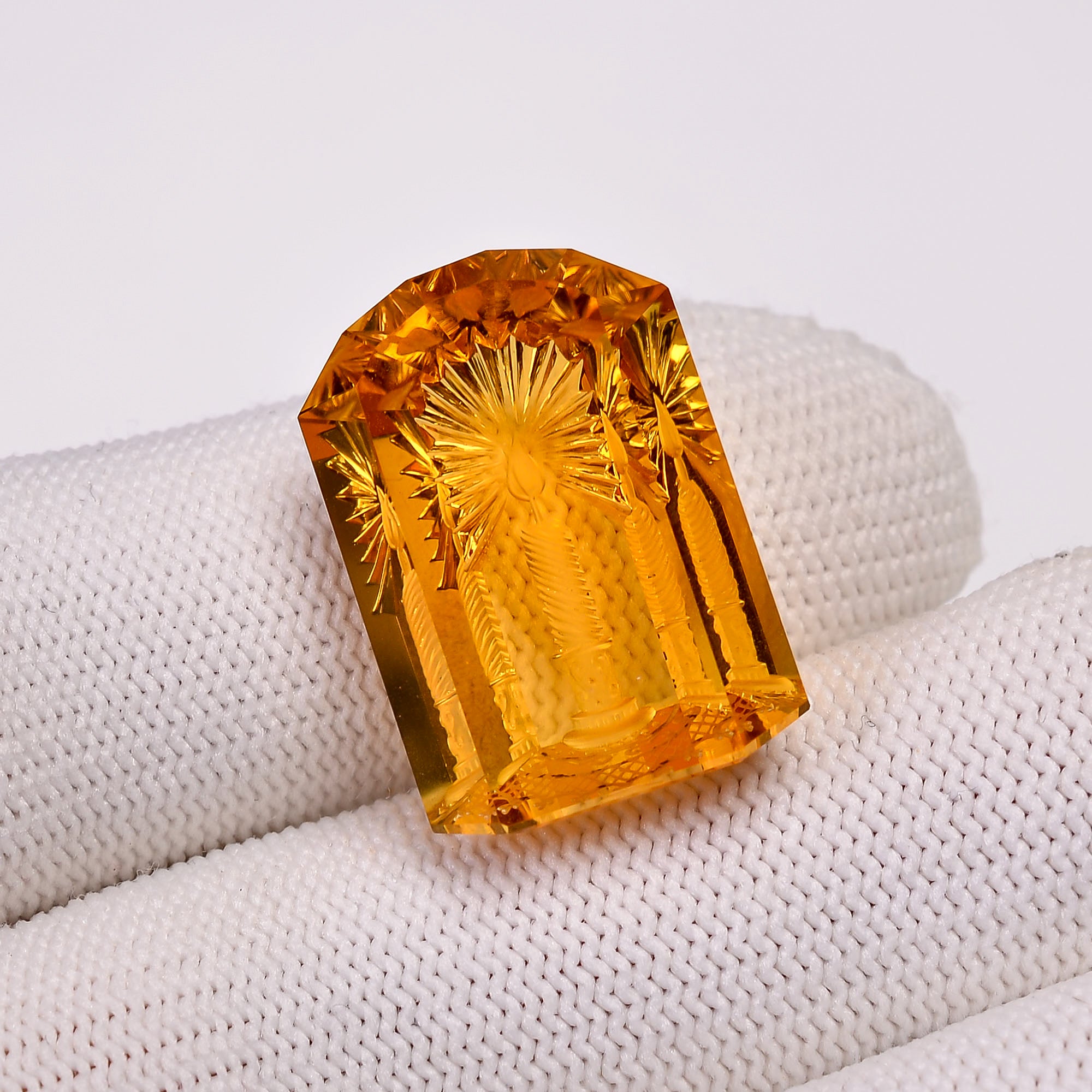 Natural Citrine Fancy Shape Carved Loose Gemstone For Making Jewelry 27 Ct.23X16X9 MM Y-10630