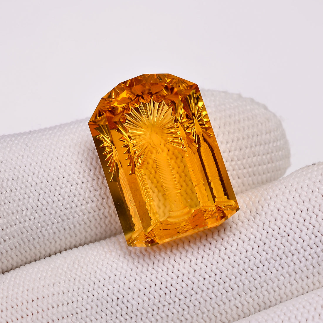 Natural Citrine Fancy Shape Carved Loose Gemstone For Making Jewelry 27 Ct.23X16X9 MM Y-10630