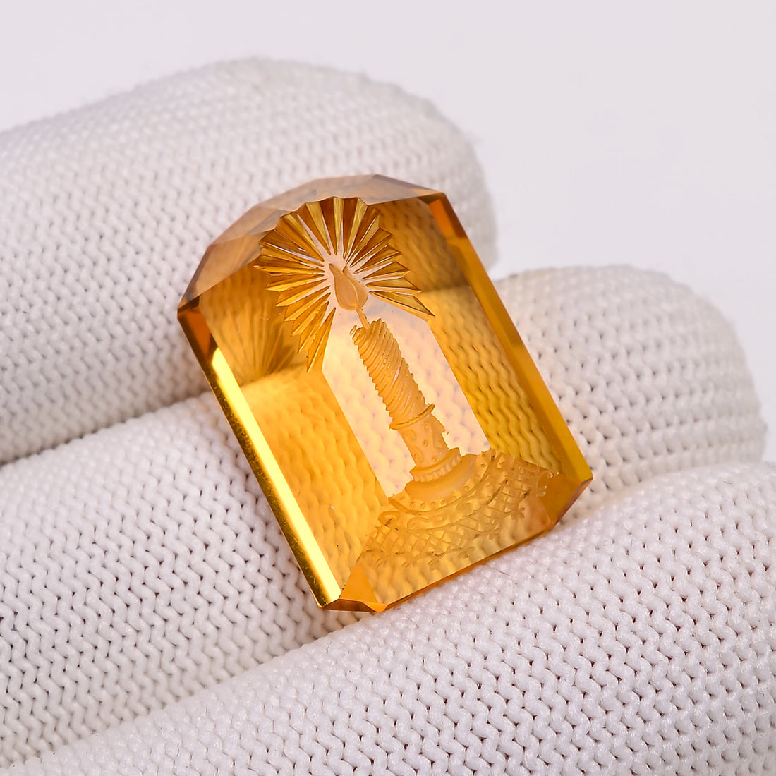 Natural Citrine Fancy Shape Carved Loose Gemstone For Making Jewelry 27 Ct.23X16X9 MM Y-10630