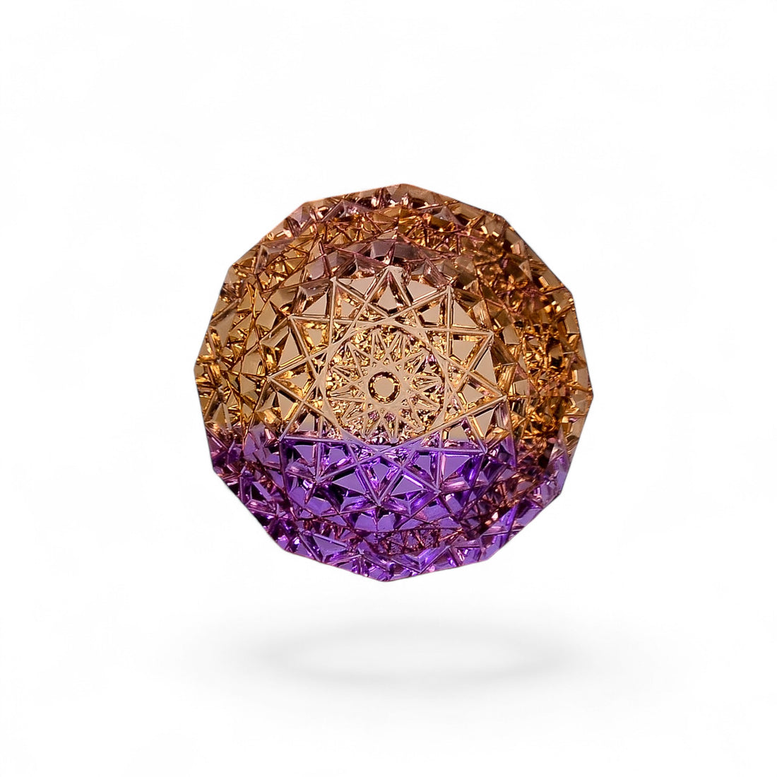 Natural Ametrine Octagon Shape Carved Loose Gemstone For Making Jewelry 21 Ct.18X18X9 mm Y-10636