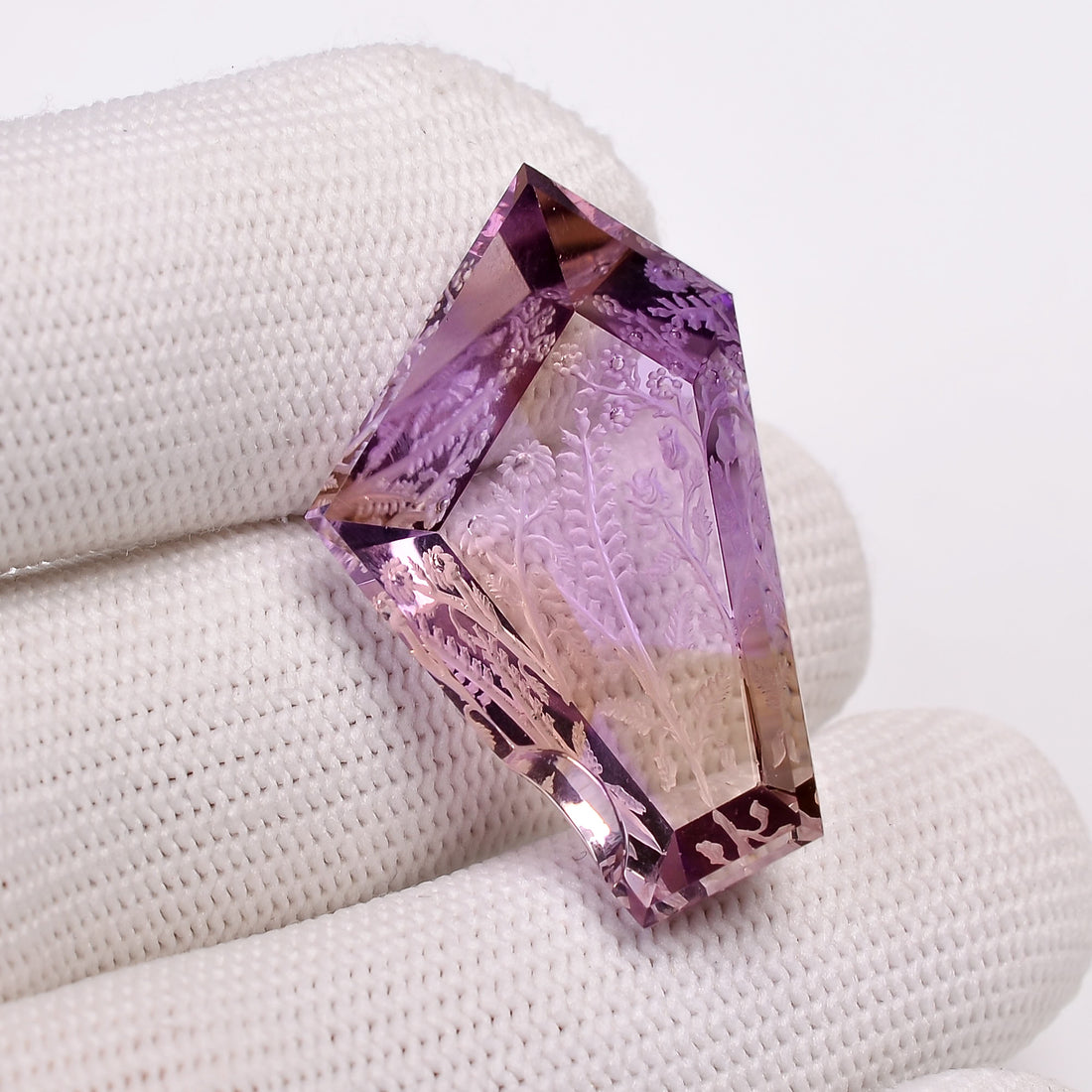 Natural Ametrine Fancy Shape Carved Loose Gemstone ForMaking Jewelry 36.5 Ct.32X19X9mm Y-10637