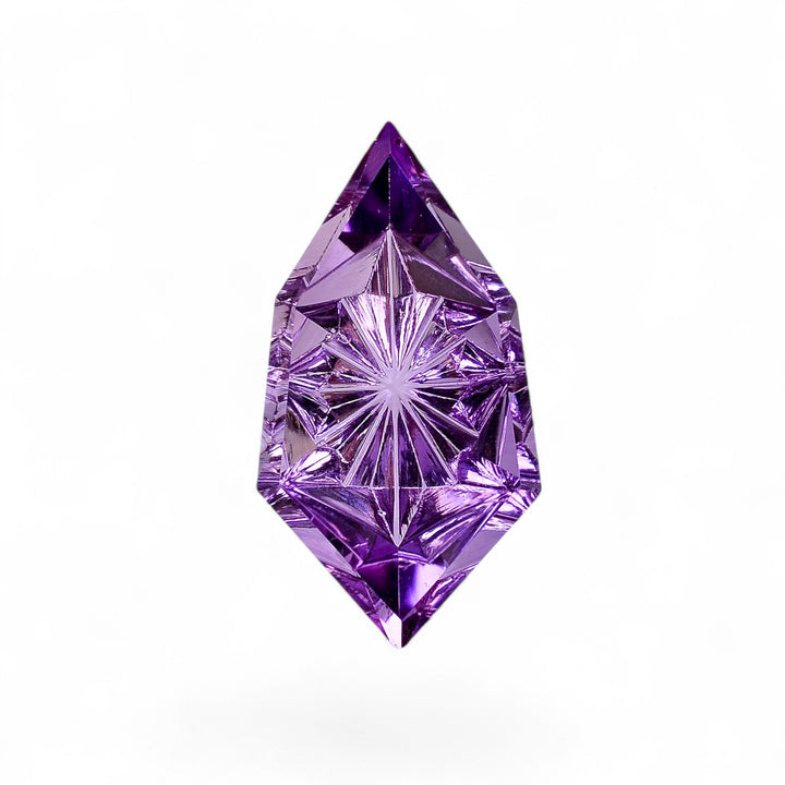 Natural Amethyst Fancy Shape Carved Loose Gemstone For Making Jewelry 20 Ct. 27X14X8mm Y-10638