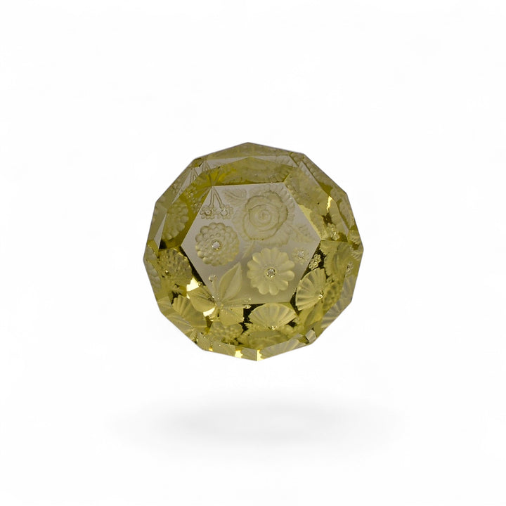 Natural Lemon Quartz Octagon Shape Carved Loose Gemstone For Making Jewelry 23 Ct.18X18X9mm Y-10641