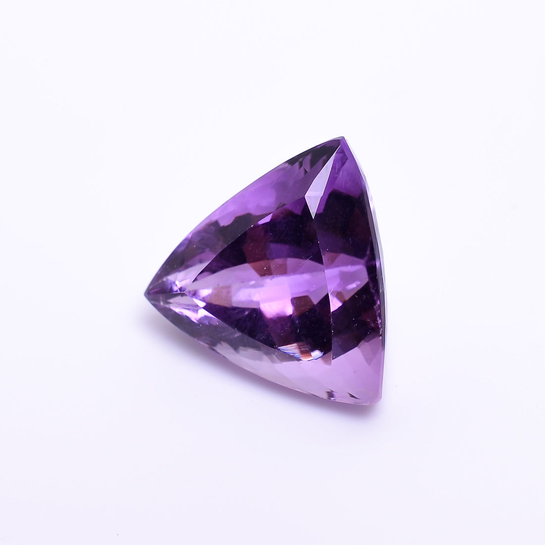 natural amethyst trillion shape facit cut stone non heated loose gemstone