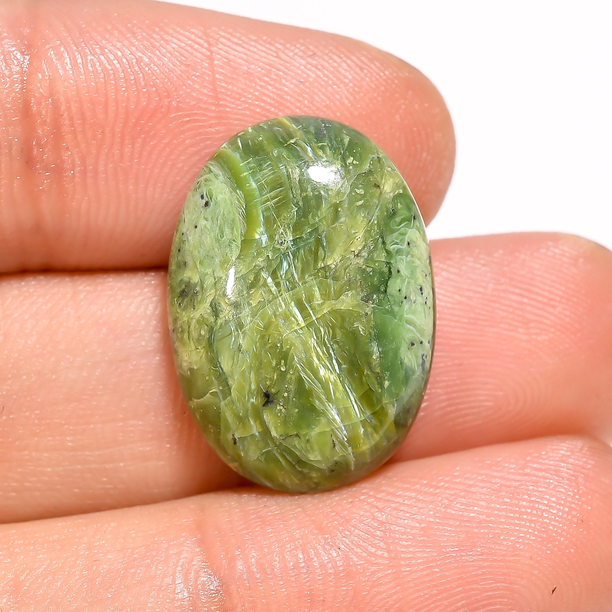 Natural Imperial Opal Oval Shape Cabochon Loose Gemstone For Making Jewelry 11 Ct. 21X14X6 mm Y-3052