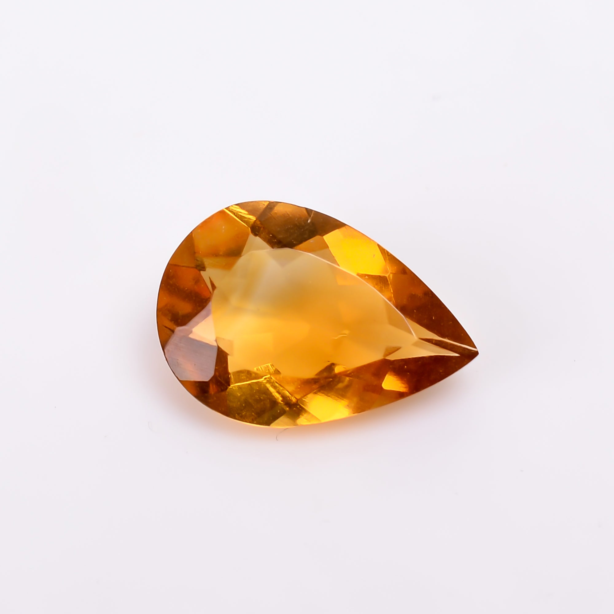 citrine pear shape cut stone natural loose gemstone